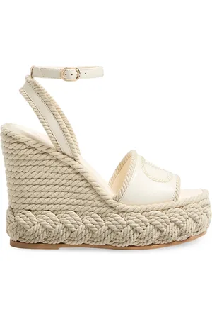 関送込】VALENTINO ロックスタッズ レザー ウェッジ サンダル