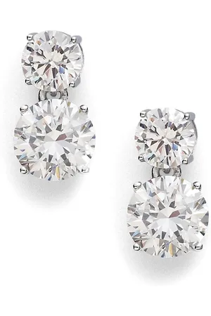 ADRIANA Sterling & Cubic Zirconia Double-Drop Earrings
