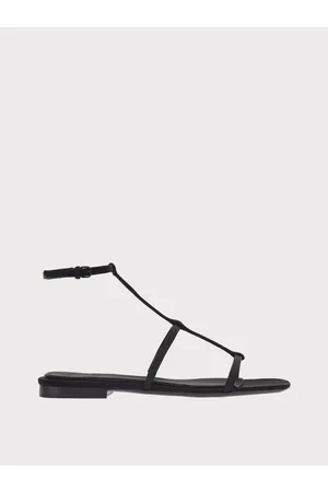 Salvatore Ferragamo Women Flat Shoes - Women Flat sandals with square toe Black Size 5