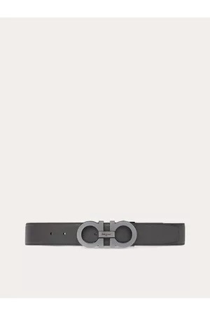Salvatore Ferragamo Men Belts - Men Reversible and adjustable Gancini belt Grey
