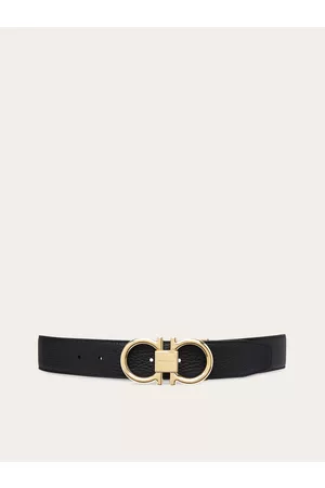 Salvatore Ferragamo Men Belts - Men Reversible and adjustable Gancini belt Black