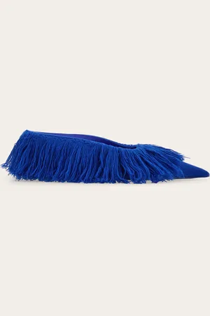 Salvatore Ferragamo Women Fringed Eva mule Size 5.5