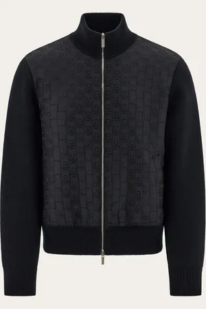 Salvatore Ferragamo Men Knitted bomber jacket