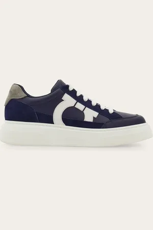 Salvatore Ferragamo Men Low top sneaker with Gancini outline Size 7