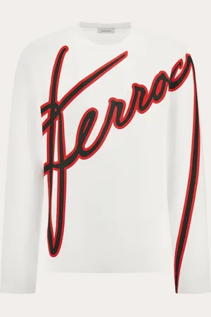 Salvatore Ferragamo Men Long sleeved T-shirt with embroidered logo