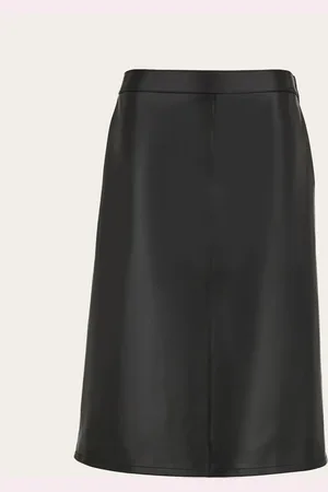 Salvatore Ferragamo Women A-line midi leather skirt