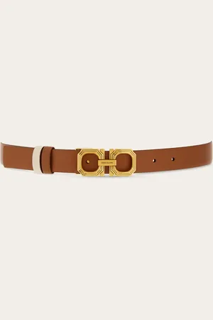 Salvatore Ferragamo Women Reversible and adjustable squared Gancini belt