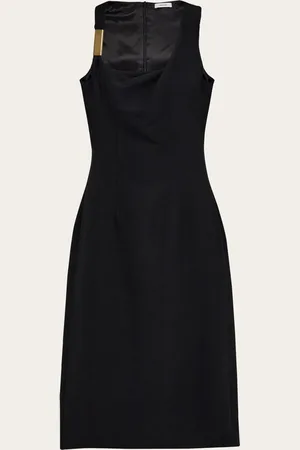 Salvatore Ferragamo Women Corseted dress with gathered neckline