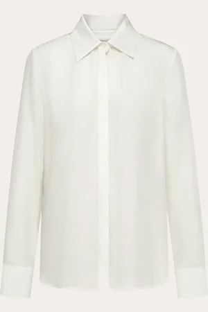 Salvatore Ferragamo Women Monogram print silk shirt