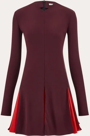 Salvatore Ferragamo Women Colors block skater dress