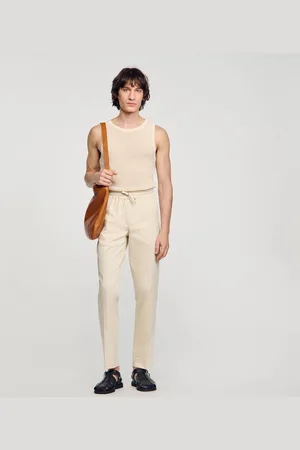 Sandro Elasticated straight-leg trousers