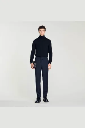Sandro Elasticated straight-leg trousers