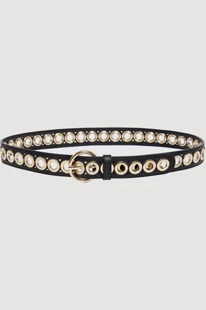 Sandro Belt with round buckle and eyelets
