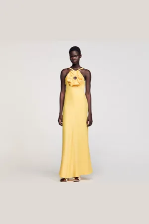 Sandro Ruffled maxi dress