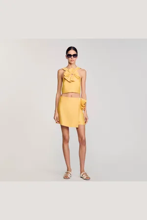 Sandro Ruffled crop top