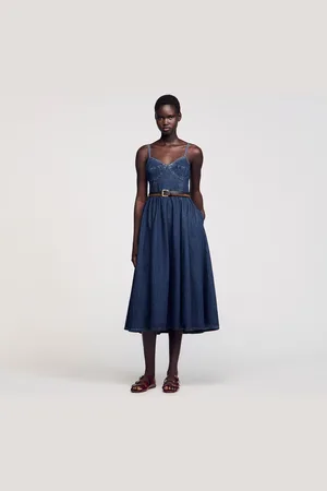 Sandro Midi denim dress