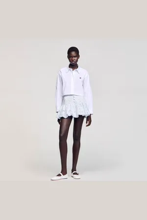 Sandro Short guipure skirt