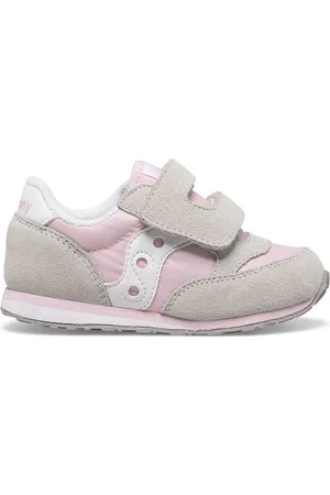 Saucony Jazz Hook & Loop Sneaker Grey/Pink/White, Size 10.5M