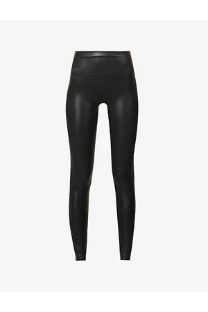 Spanx Womens High-Rise Faux-Leather Leggings Xxl