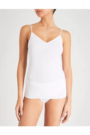 Hanro Womens Seamless Cotton Camisole L