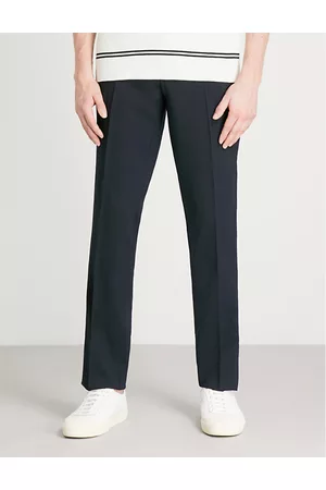 Sandro Mens Slim-Fit Tapered Stretch-Wool Trousers Xl