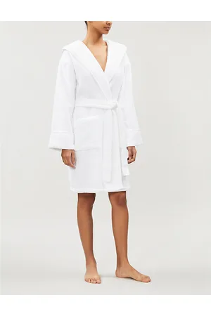 Unisex Hooded Ribbed Hydrocotton Robe | Robes & Dressing Gowns | The White  Company US