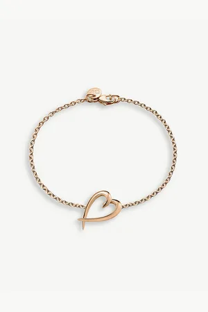 SHAUN LEANE Womens Heart Rose Gold-Plated Vermeil Silver Bracelet