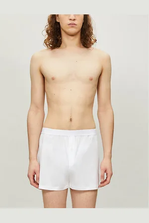 Sunspel Mens Q82 Loose-Fit Superfine Cotton Boxers M