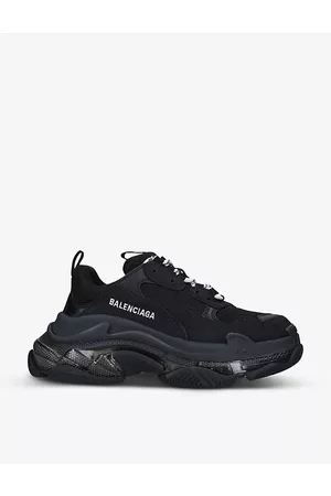 Balenciaga Womens Triple S Leather and Mesh Mid-Top Trainers Eur 35 / 2 Uk Women