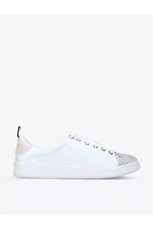 Kurt Geiger Womens Liza Logo-Embossed Low-Top Faux-Leather Trainers Eur 37 / 4 Uk Women