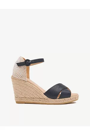 LK Bennett Womens Angele Woven Leather Wedge Espadrilles Eur 39 / 6 Uk Women
