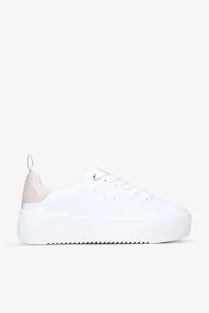 Kurt Geiger Womens Lighter Platform Faux-Leather Trainers Eur 36 / 3 Uk Women