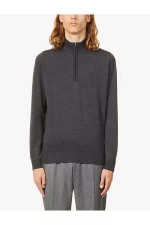 JOHN SMEDLEY Mens Tapton High-Neck Wool Jumper S
