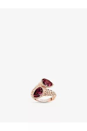 Boucheron Serpent Bohème -Gold and Rhodolite Garnet Ring 50mm