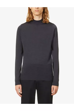 JOHN SMEDLEY Mens Harcourt High-Neck Wool Jumper S