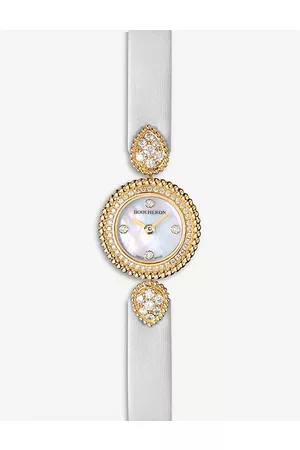 Boucheron Wa015506 Serpent Bohème 18ct -Gold, Diamond and Mother-Of-Pearl Watch