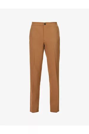 Sandro Mens High-Rise Stretch-Jersey Trousers S