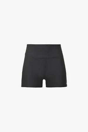 alo Womens Airlift High-Rise Stretch-Jersey Shorts S
