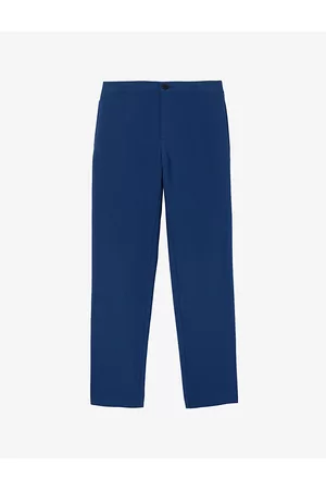Sandro Mens High-Rise Stretch-Jersey Trousers S