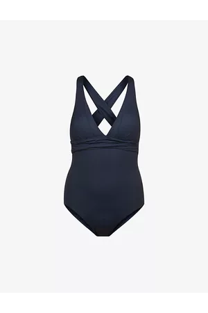 Seafolly Womens Collective V-Neck Stretch-Recycled Nylon Swimsuit 8