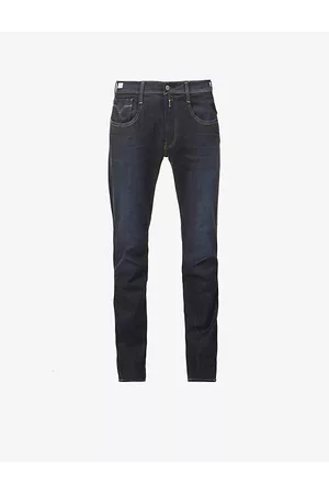Replay Mens Anbass Hyperflex Re-Used Slim-Fit Stretch-Denim Jeans 29/32