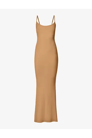 SKIMS Womens Camel Soft Lounge Stretch-jersey Nightdress S