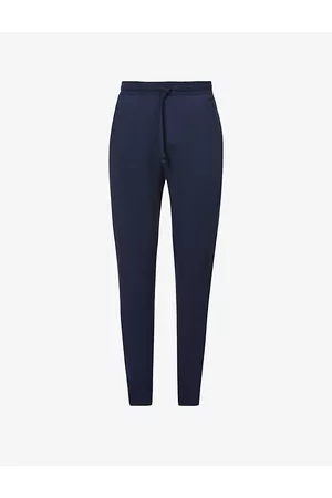Hanro Mens Relaxed-Fit Straight-Leg Stretch-Woven Pyjama Bottoms S