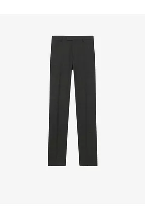 Sandro Mens Berkeley Slim-Fit Tapered Wool Trousers S