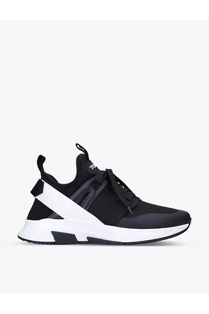 Tom Ford Mens Jago Logo-Patch Leather and Shell Low-Top Trainers Eur 40 / 6 Uk Men