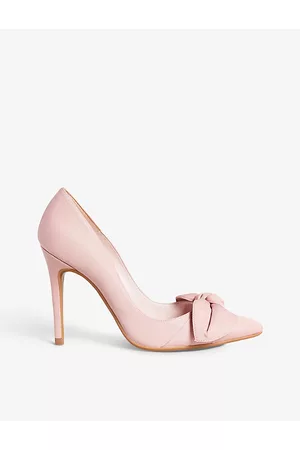 Ted baker pink velvet embellished heeled court clearance shoes