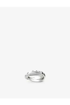 Thomas Sabo Womens Glam & Soul Together Forever Sterling-Silver and Zirconia Ring 52mm