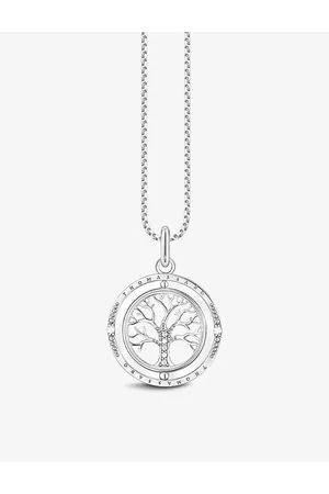 Thomas Sabo Men Necklaces - Tree of Love sterling-silver and zirconia pendant necklace