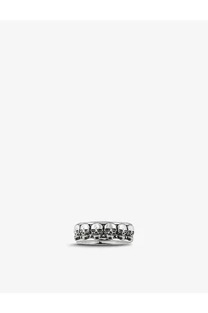 Thomas Sabo Womens Skull Band Sterling-Silver Ring S