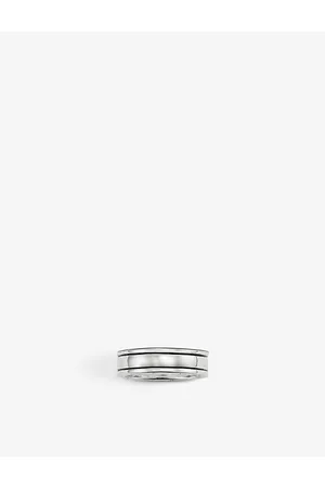 Thomas Sabo Mens Rebel At Heart Blackened Sterling-Silver Band Ring S